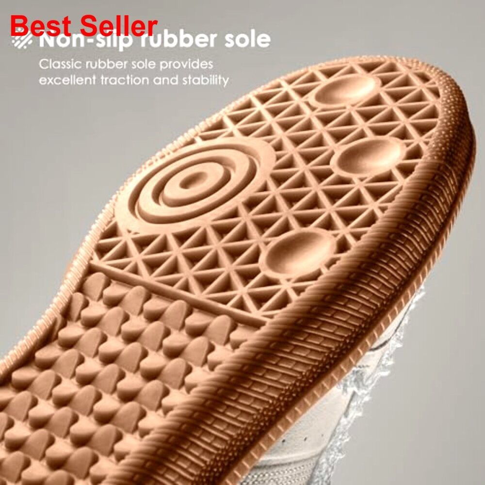 Lace Detail Fashion Sneakers with Retro Gum Sole, Faux Leather Upper - Picture 6 of 7